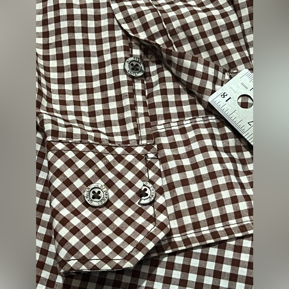 Blue Ink New York Mens Long Sleeve Button Up Shirt 3XL Red White Plaid - Picture 6 of 11